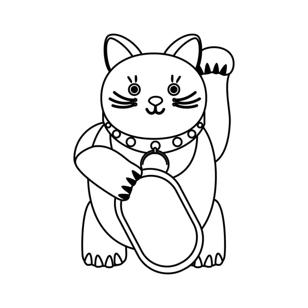Japansk kultur katt lycklig — Stock vektor