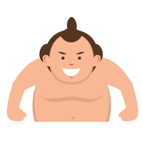 Sumo catcheur icône japonaise — Image vectorielle