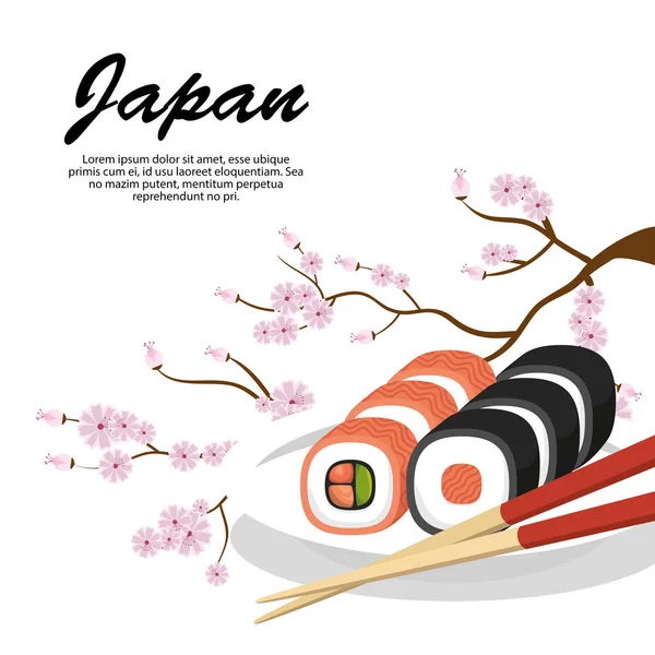 Utsökt mat japanska ikonen — Stock vektor