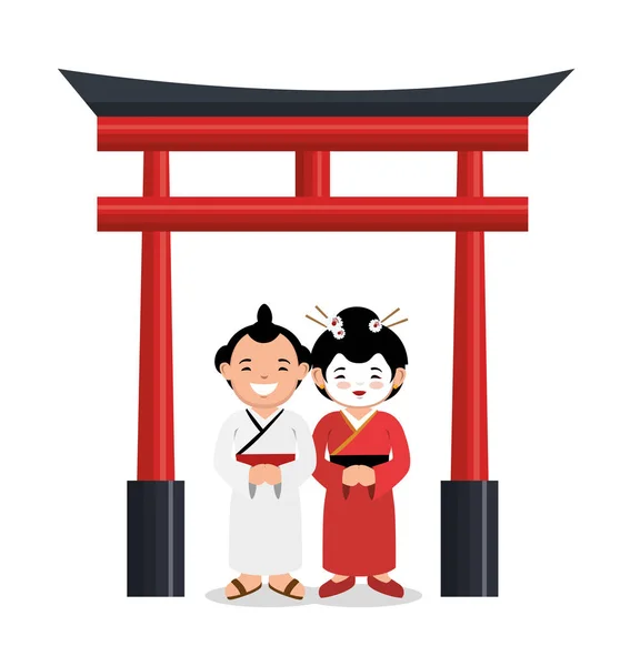 Japanese culture architecture icon — Stock Vector