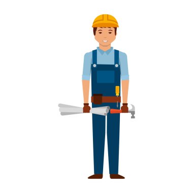 İnşaat profesyonel avatar karakter