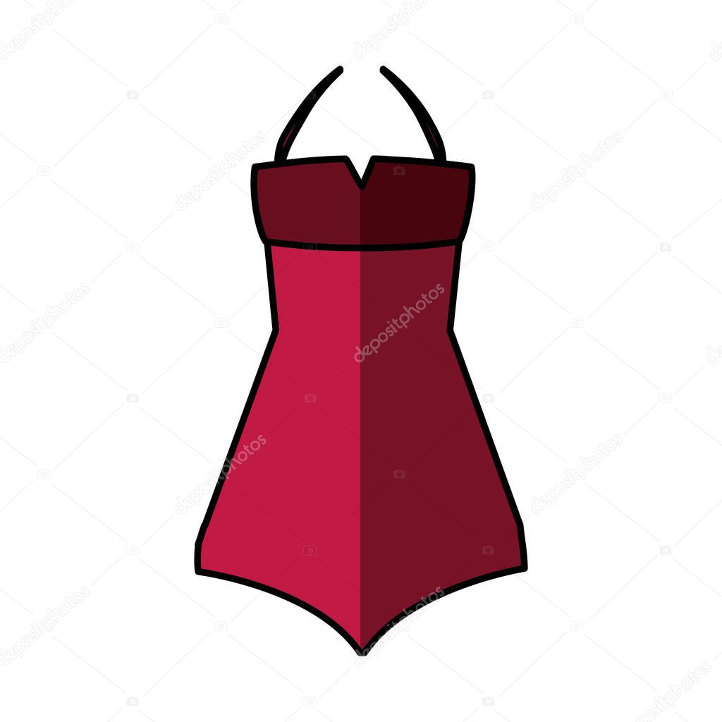 Sexy woman dress icon