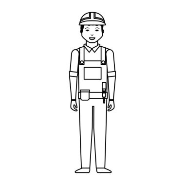 İnşaat profesyonel avatar karakter