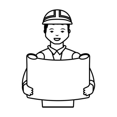 İnşaat profesyonel avatar karakter