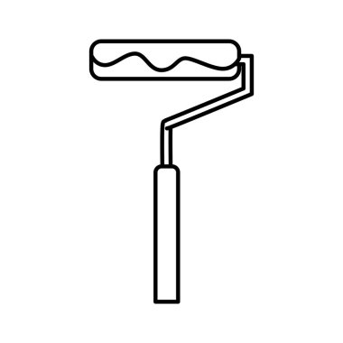 silindir ressam izole simgesi