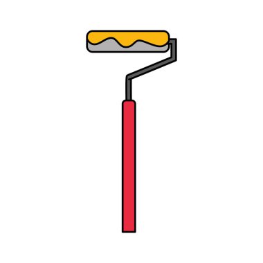 silindir ressam izole simgesi