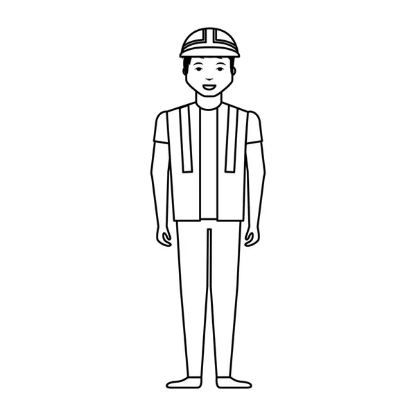 Construction professional avatar character — Stock Vector