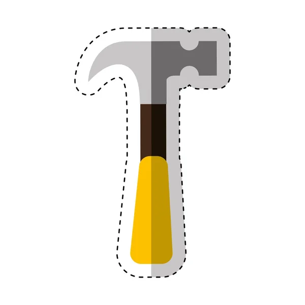 Geïsoleerde gereedschappictogram hamer — Stockvector