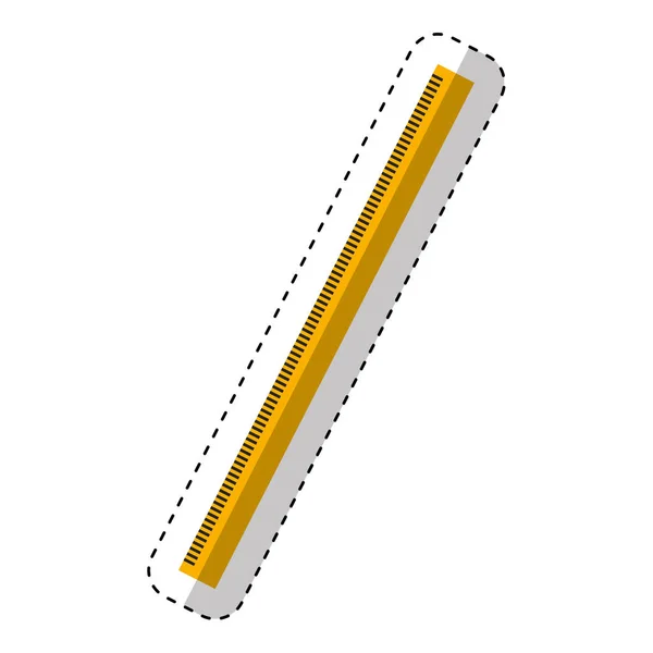Outil de mesure de ruban icône isolée — Image vectorielle