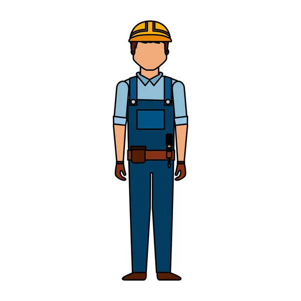 Építési szakmai avatar karakter — Stock Vector