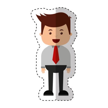 işadamı komik karakter simgesi