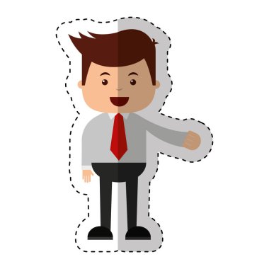 işadamı komik karakter simgesi