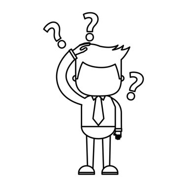 işadamı şüphe serisi karakter simgesi ile komik