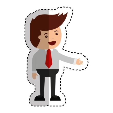 işadamı komik karakter simgesi