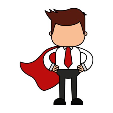 işadamı kahraman katman karakter simgesi ile komik