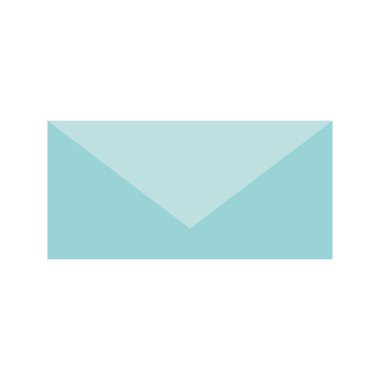 Zarf posta izole simgesi