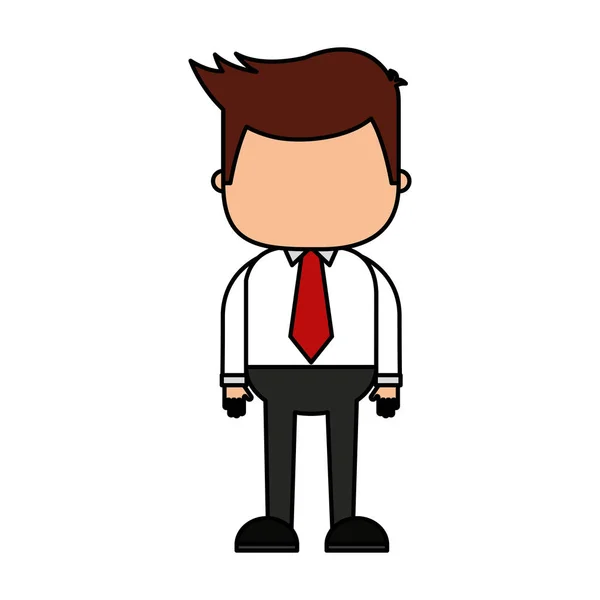 Hombre de negocios divertido personaje icono — Vector de stock