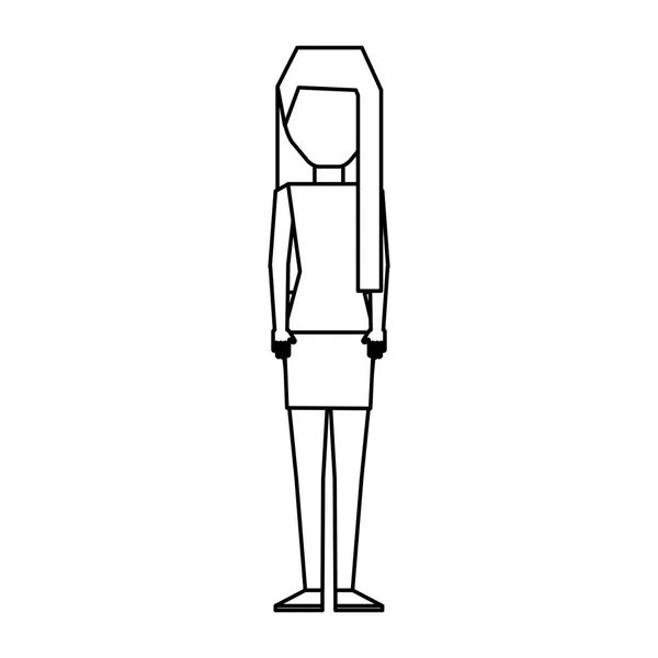 Ung kvinna avatar character — Stock vektor