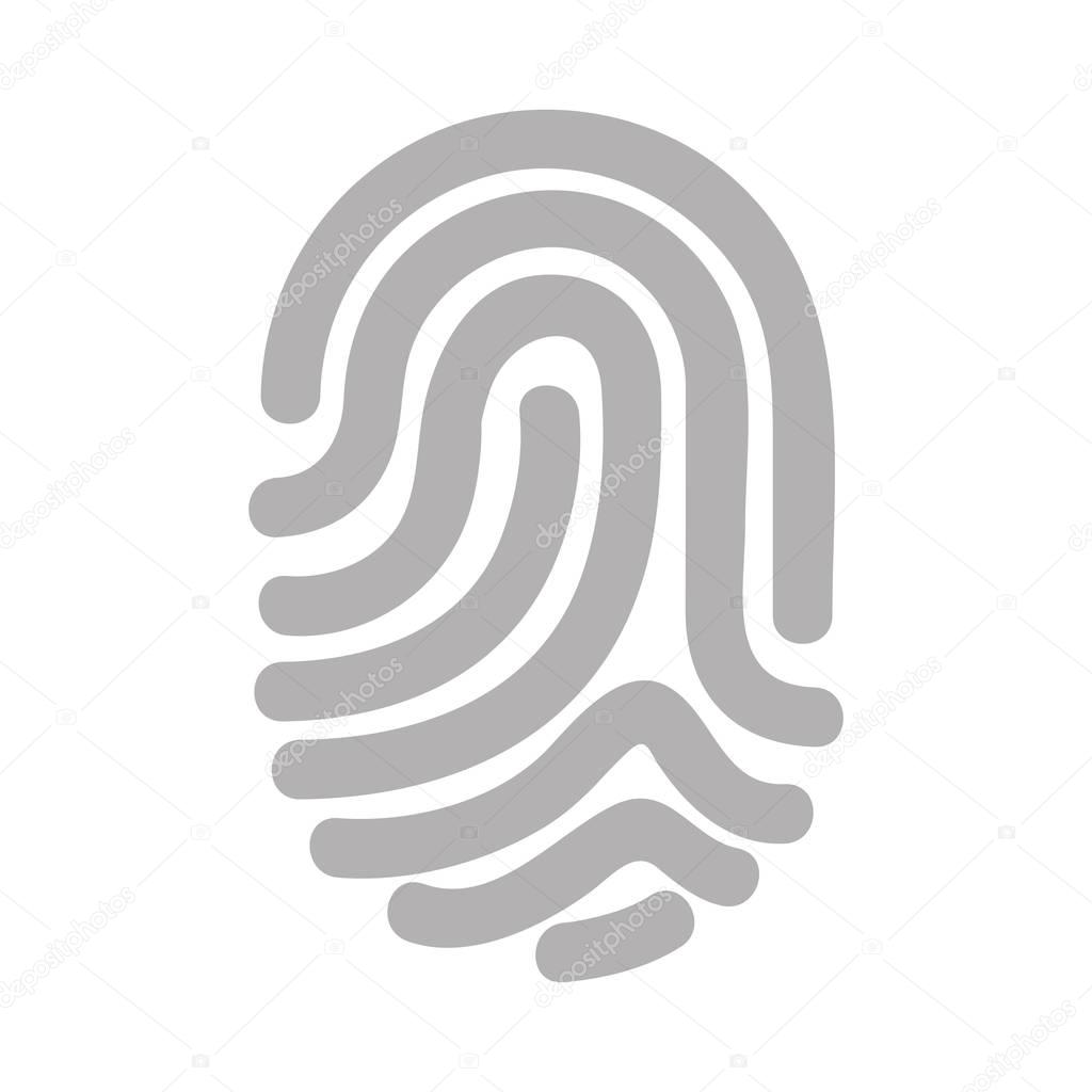 finger print isolated icon