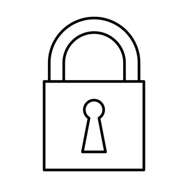 izole güvenli asma kilit simgesi