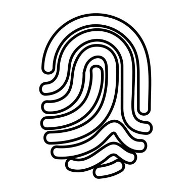 parmak baskı izole simgesi