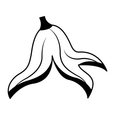 muz kabuğu izole simgesi