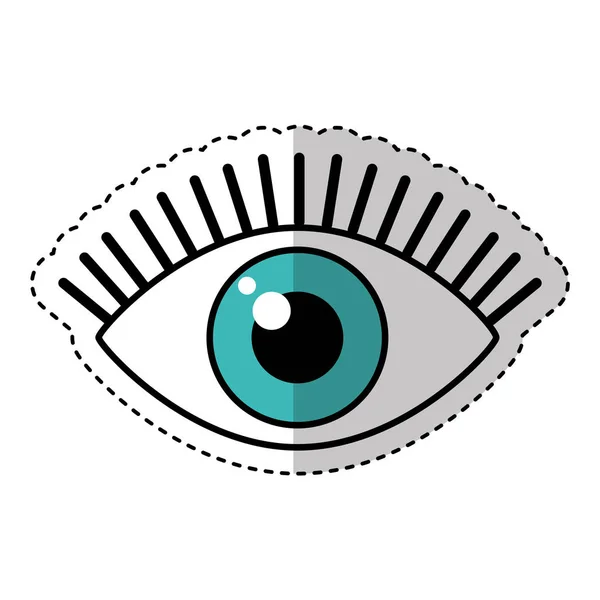 Ojo humano signo icono aislado — Vector de stock