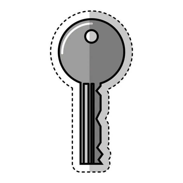 Key security isolated icon — Stock Vector