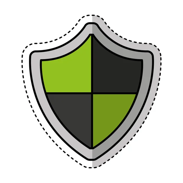 Escudo de seguridad aislado icono — Vector de stock