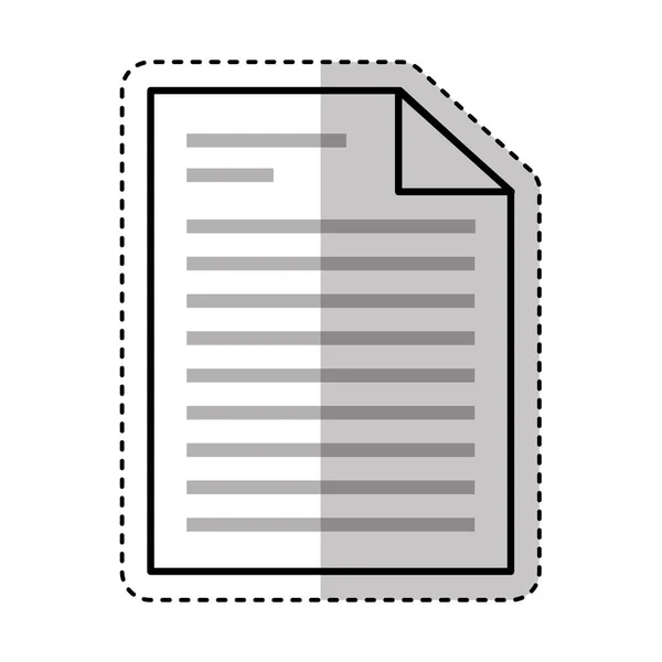 Documento en papel archivo aislado icono — Vector de stock