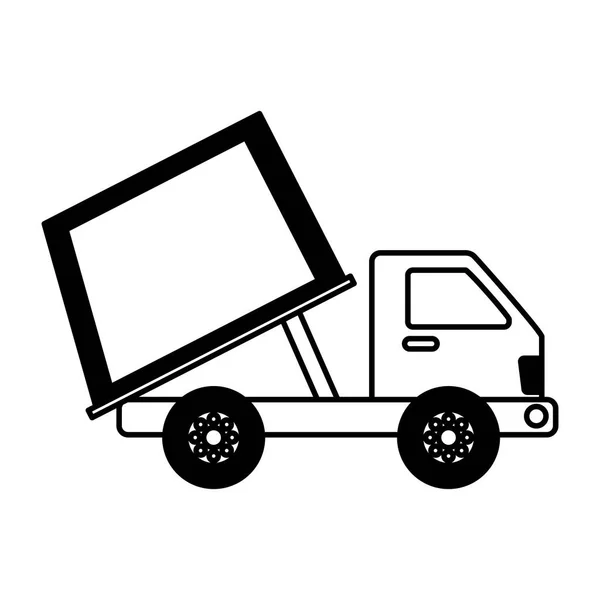 Garbage truck isolated icon — Stock Vector