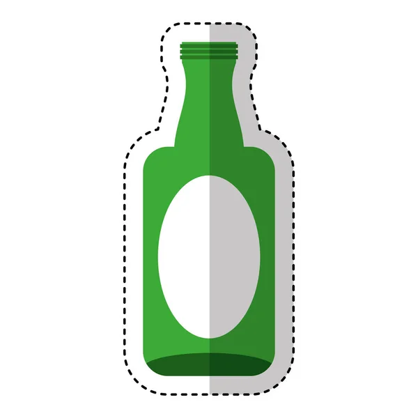 Glazen fles geïsoleerde pictogram — Stockvector