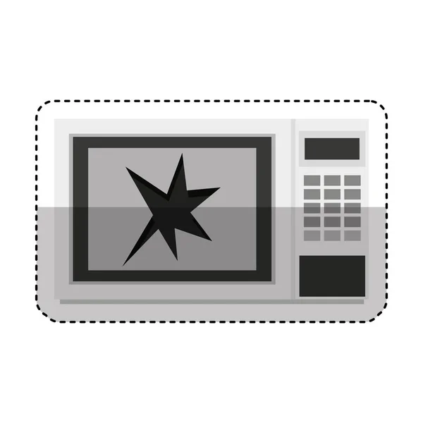 Broken microwave oven icon — Stock Vector