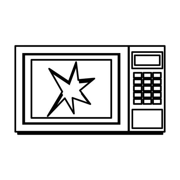 Broken microwave oven icon — Stock Vector