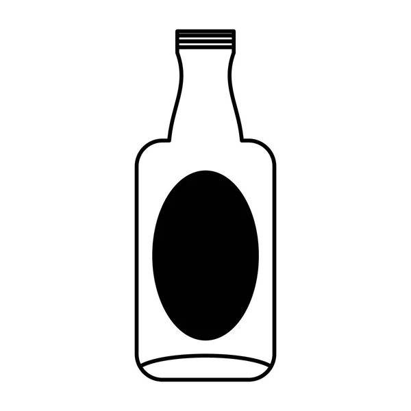 Glasflasche isoliert Symbol — Stockvektor