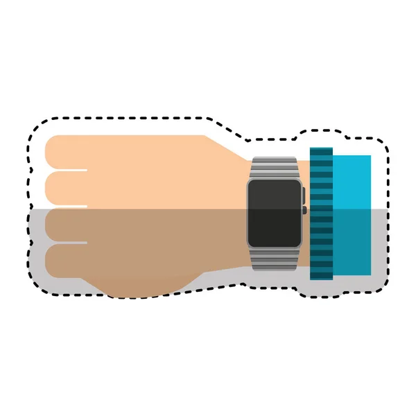 Gadget smartwatch icona isolata — Vettoriale Stock