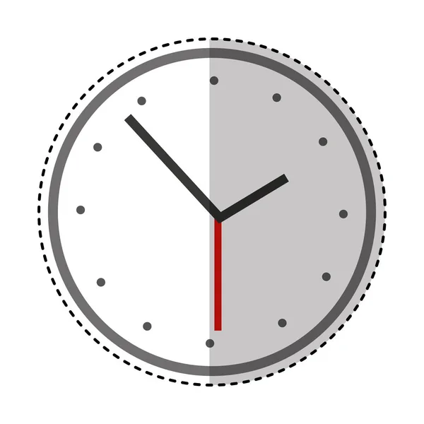 Time clock isolated icon — Stock Vector