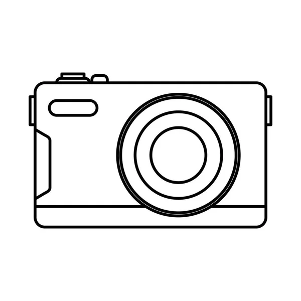 Câmera fotográfica com ícone de flash — Vetor de Stock