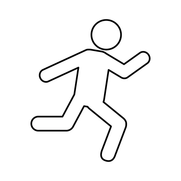 Empresario corriendo avatar icono — Vector de stock