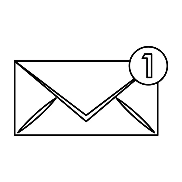 Envelope mail isolated icon — Stock Vector