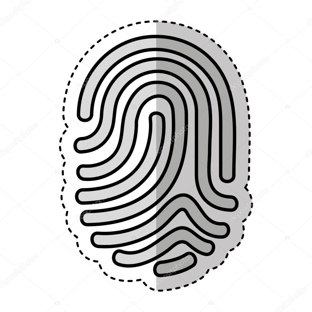finger print isolated icon