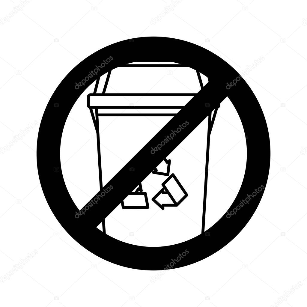 garbage bin isolated icon