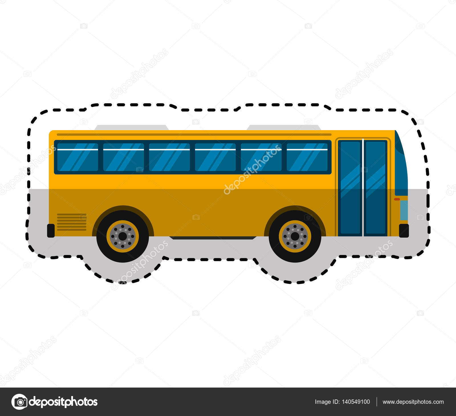 Bus transport public icon Stock Vector Image by ©yupiramos #140549100