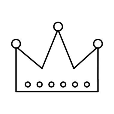 kral taç izole simgesi