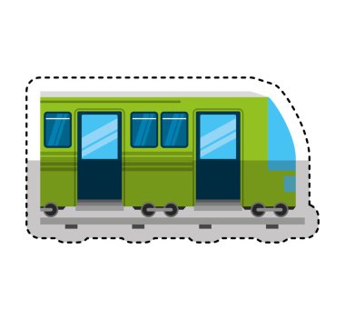 tramvay taşıma izole simgesi