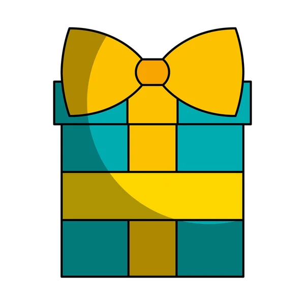Подарункова коробка подарунок ізольована іконка — стоковий вектор