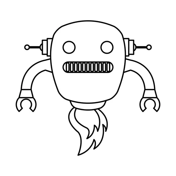 Elektriska robot avatar tecken — Stock vektor