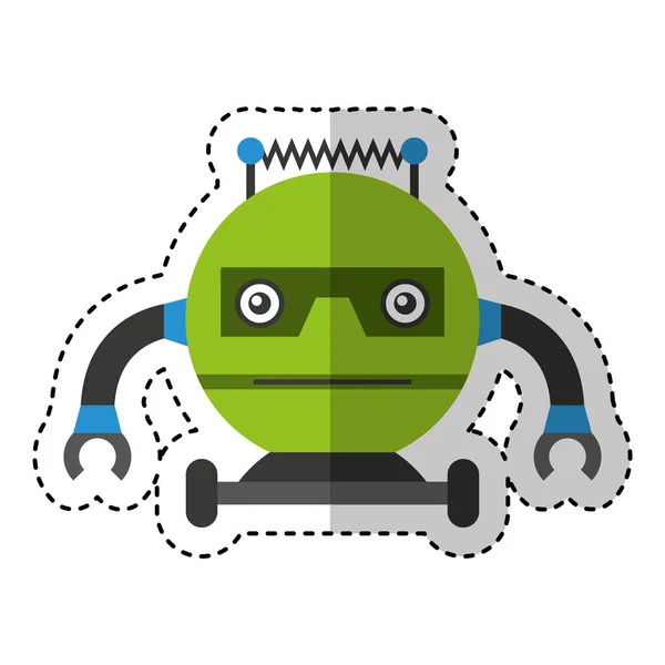 Personaje de avatar robot eléctrico — Vector de stock