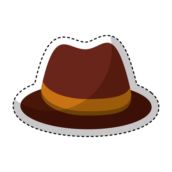 Caballero sombrero aislado icono — Vector de stock