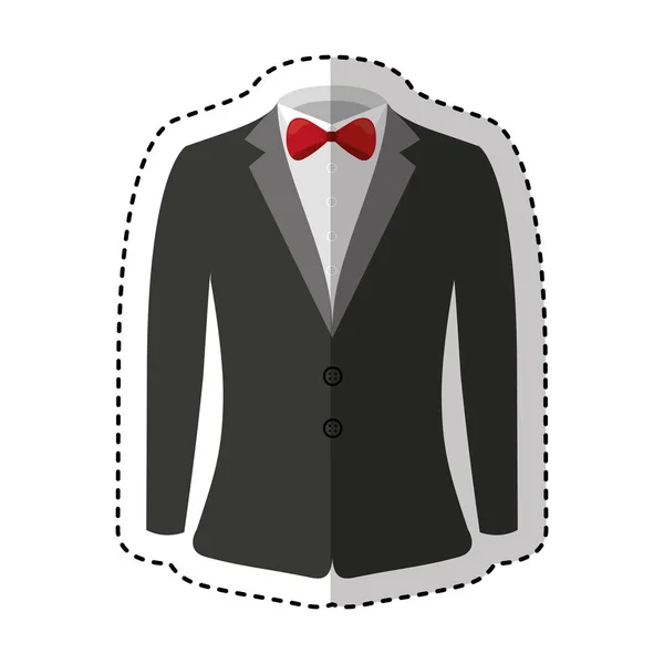 Ícone elegante terno cavalheiro — Vetor de Stock
